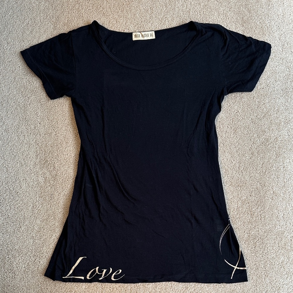 Sir Alistair Rai Navy ‘Love’ Graphic Tee